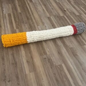 Cozy Knit Blanket in Cream, Yellow, and Gray